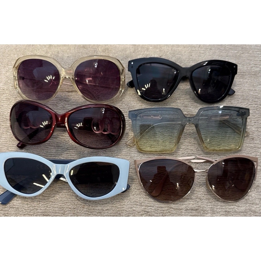 Vintage Women's Designer Sunglasses LOT of 6: ELLE,TAHARI,JENNIFER-LO, SIMPSON+